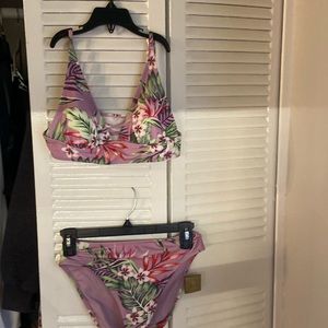 Salt + cove bikini purple and green